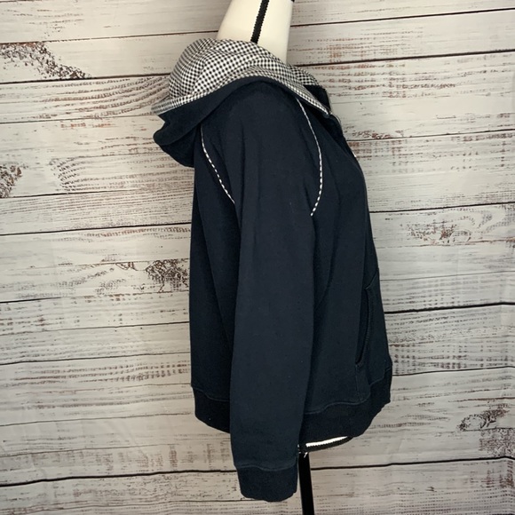 Ladies Zip up thin black and white jacket by Kim Rogers Size PL - Picture 2 of 5